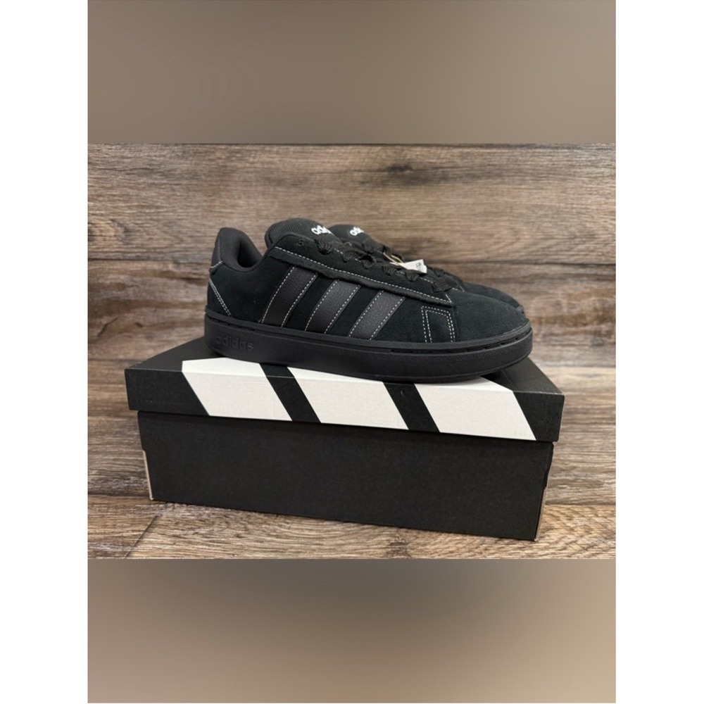 NWT Adidas Grand Court Alpha Sneaker Men's BLACK ON BLACK Sz 13